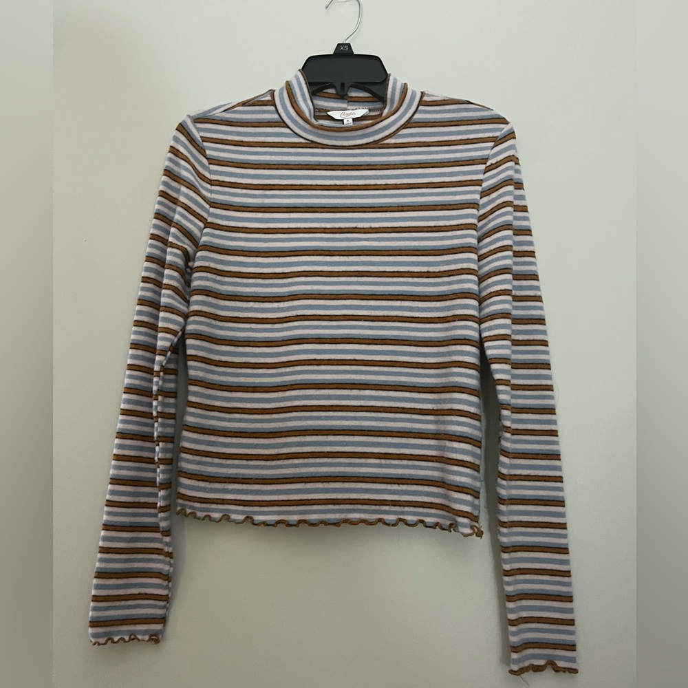 Striped turtleneck